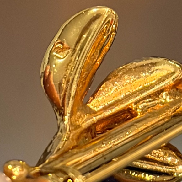 Swarovski Crystal Memories Mini Rose Brooch Pin 1.75" - Austria Gold Plated - Picture 9 of 11